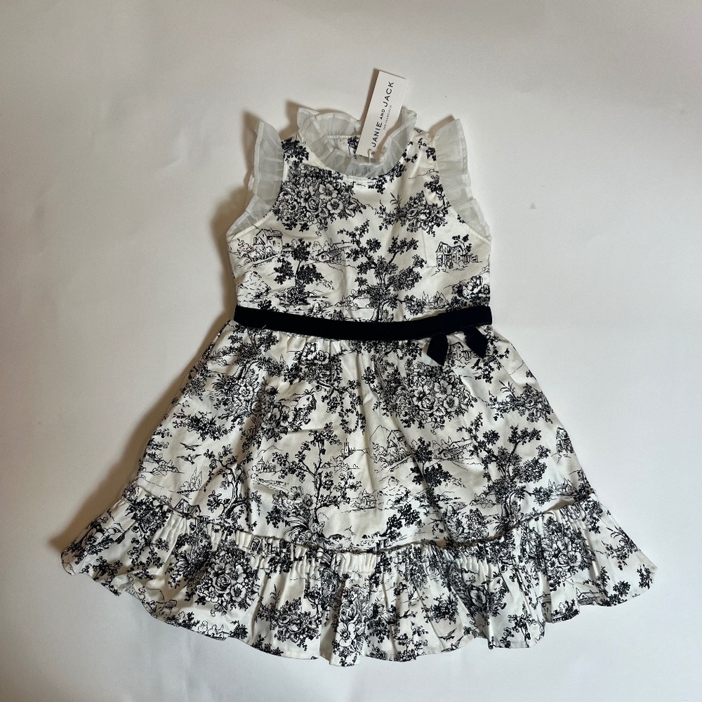 black and white dress NWT Janie and Jack 18-24m